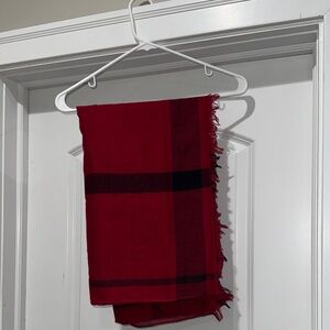Red and Black Plaid Scarf/Wrap